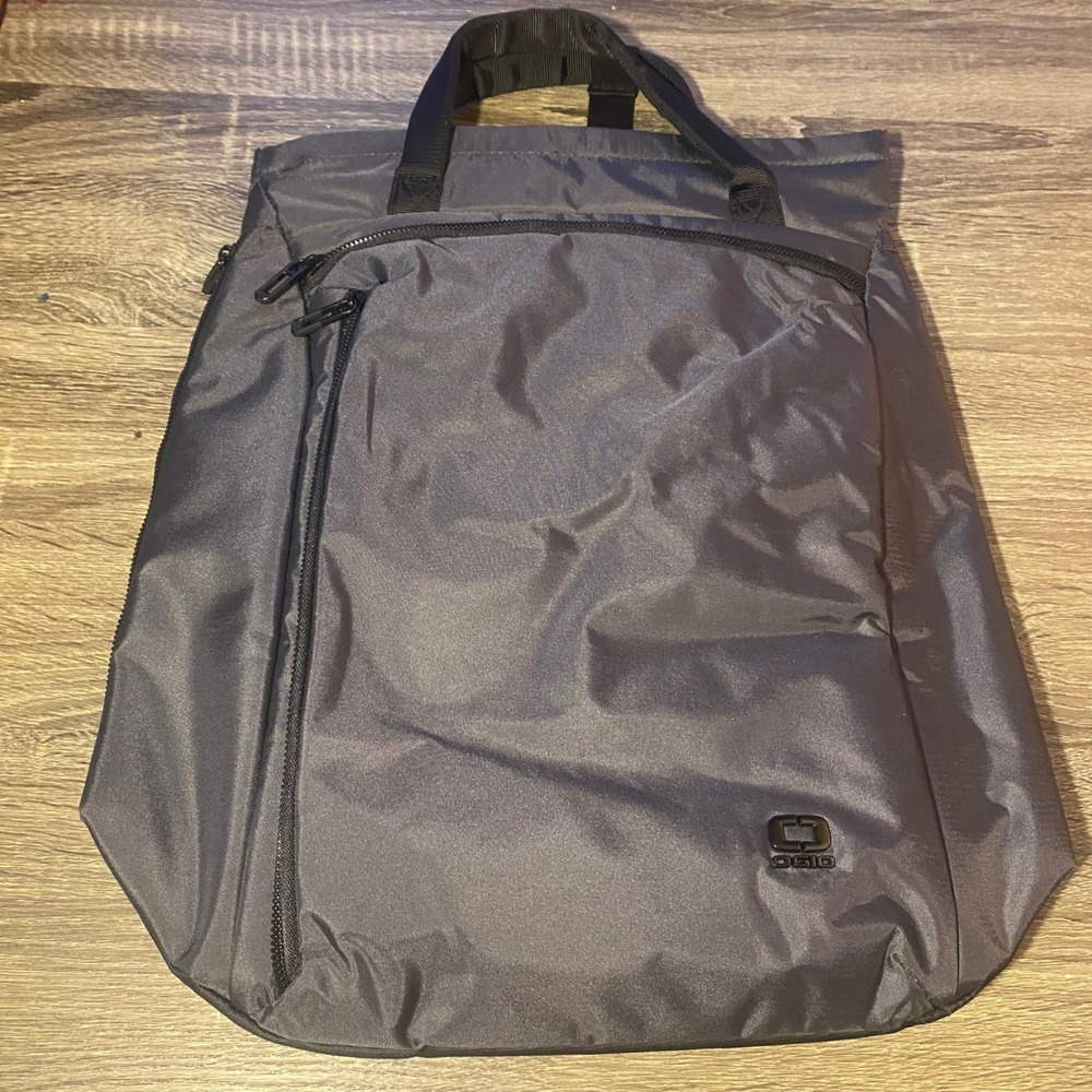 OGIO Convertible‎ Backpack Tote Bag Gray Nylon Laptop Sleeve Commuter